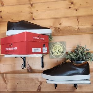 Viktor 💙 NEW Belmont Dark Brown Leather Comfort Sneaker Shoe Biodyn Rocker 11.5